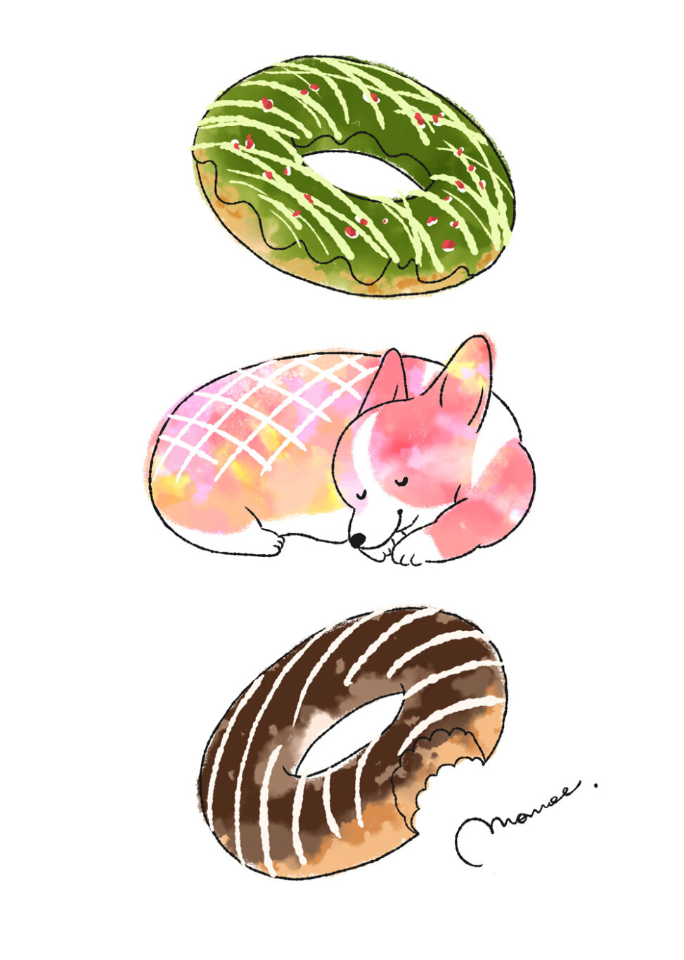 ドーナツコーギーのイラスト Momo S Illustration Book ドーナツコーギーのイラスト Momo S Illustration Book